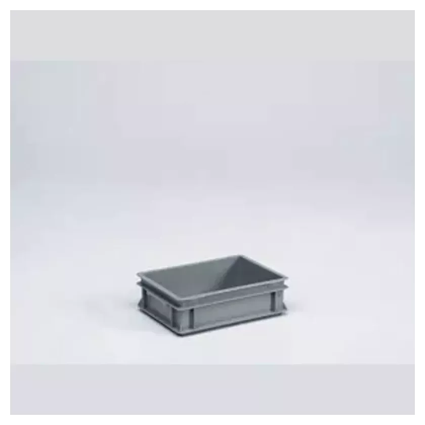Bac empilable euronorm gris 400x300x118mm manche ferme