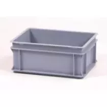 Bac empilable euronorm gris 400x300x175mm manche ferme
