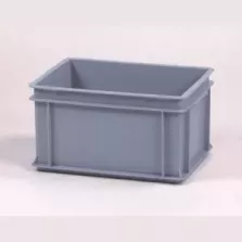 Bac empilable euronorm gris 400x300x210mm manche ferme