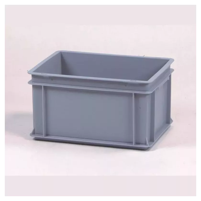 Bac empilable euronorm gris 400x300x210mm manche ferme