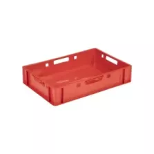 Bac empilable euronorm E1 rouge 600x400x120mm