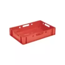 Bac empilable euronorm E1 rouge 600x400x120mm