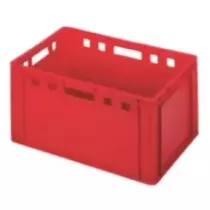 Bac empilable euronorm E3 rouge 600x400x300mm