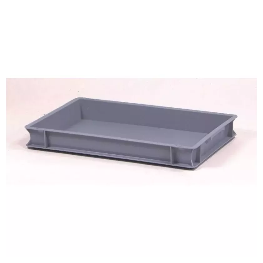 Bac empilable euronorm 14L gris 600x400x75mm manche ferme