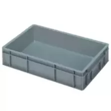 Bac empilable euronorm 20L gris 600x400x120mm manche ferme