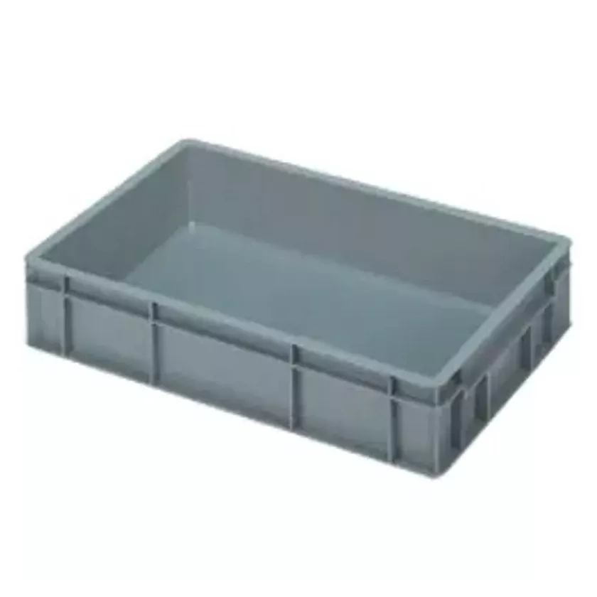 Bac empilable euronorm 20L gris 600x400x120mm manche ferme