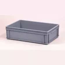 Bac empilable euronorm 30L gris 600x400x170mm manche ferme