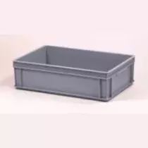 Bac empilable euronorm 30L gris 600x400x170mm manche ferme