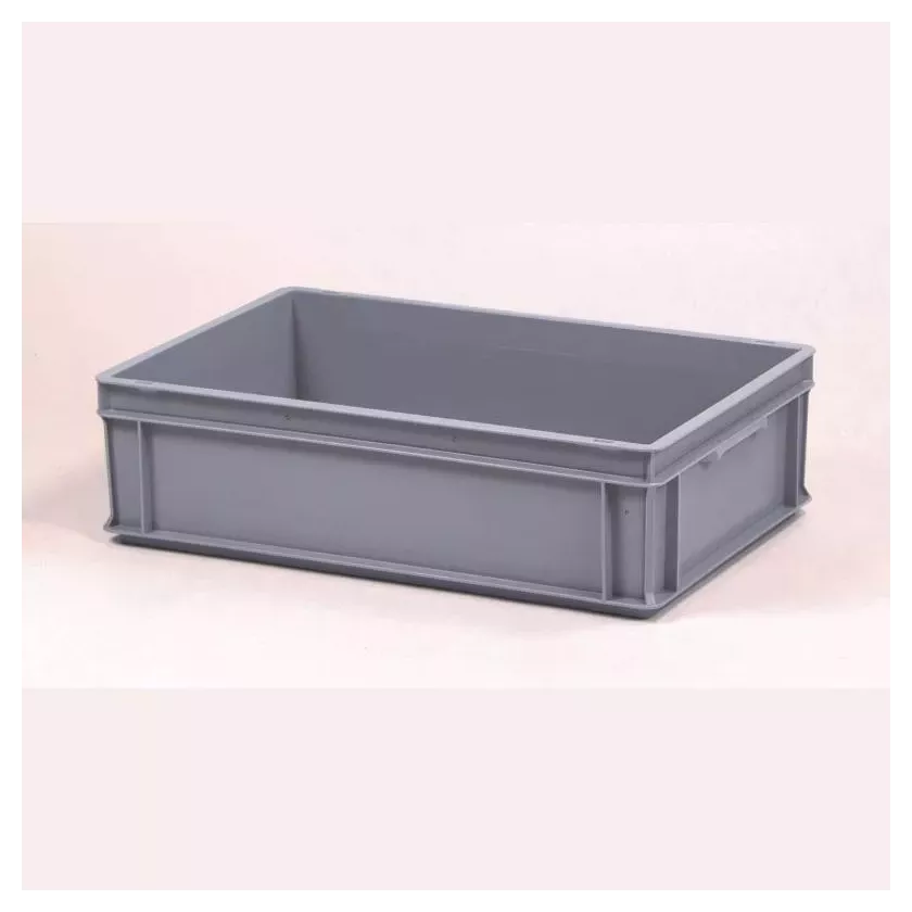 Bac empilable euronorm 30L gris 600x400x170mm manche ferme