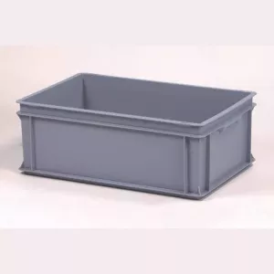 Bac empilable euronorm 40L gris 600x400x220mm manche ferme