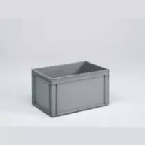 Bac empilable euronorm 60L gris 600x400x310mm manche ferme