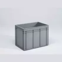 Bac empilable euronorm 75L gris 600x400x425mm manche ferme