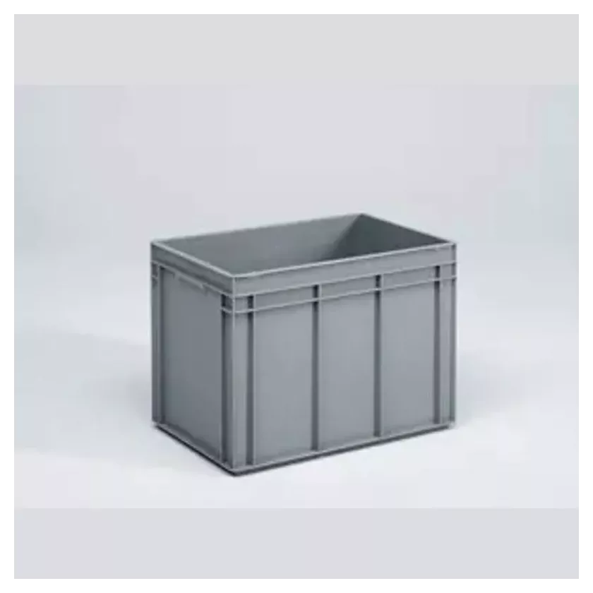 Bac empilable euronorm 75L gris 600x400x425mm manche ferme