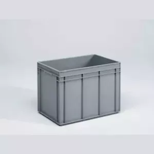 Bac empilable euronorm 75L gris 600x400x425mm manche ferme
