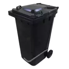 Poubelle 80L avec pedale inox grise 525x445x930mm