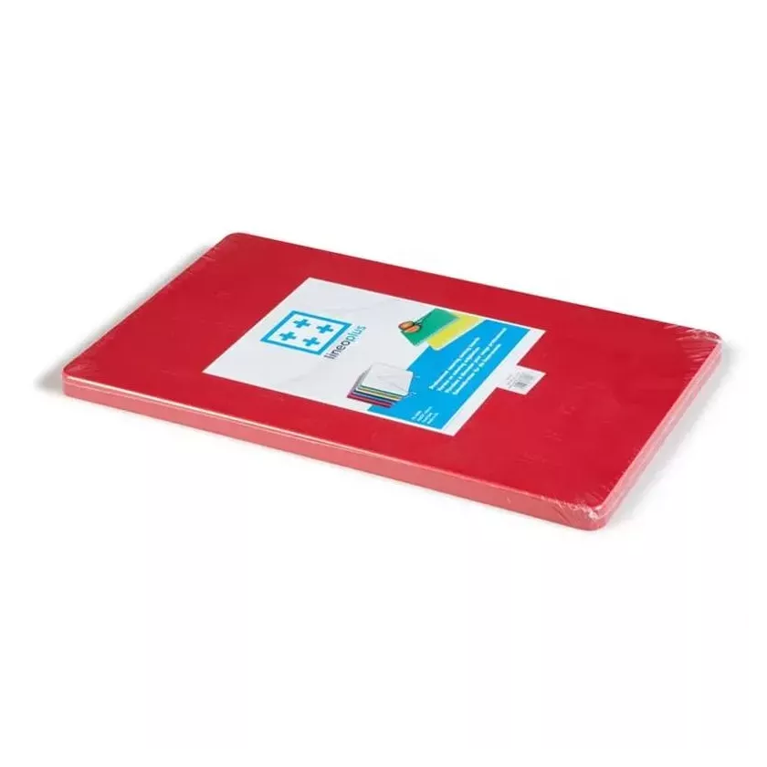 Planche a decouper 500x300mm rouge h20mm plate