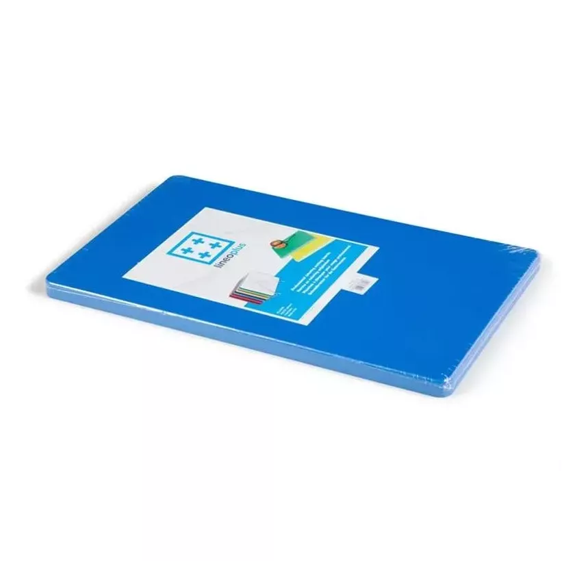 Planche a decouper 500x300mm bleue h20mm plate