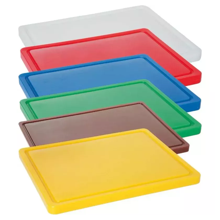 Planche a decouper 530x325mm blanche h15mm avec rainure