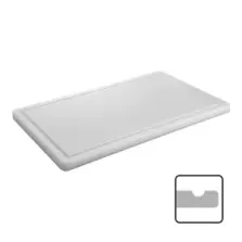 Planche a decouper 600x330mm blanche h20mm avec rainure et antiderapant