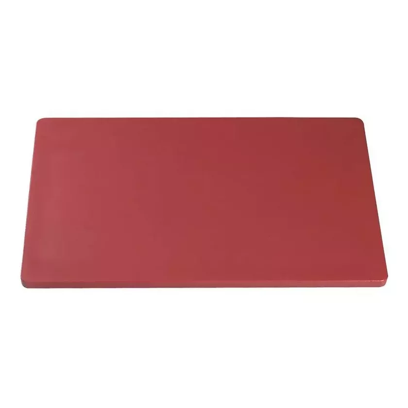 Planche a decouper 600x330mm rouge h40mm plate