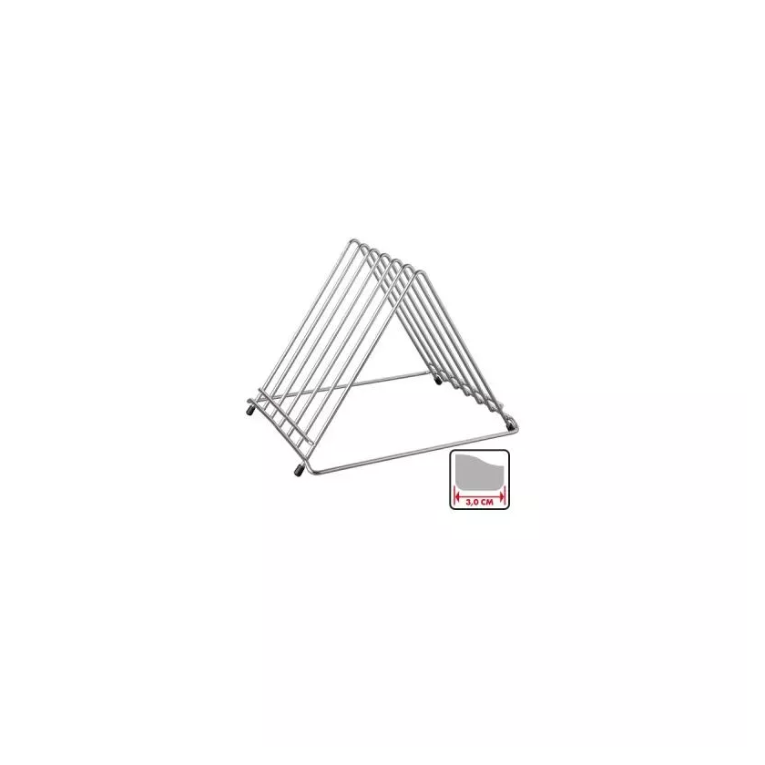 Support planche a decouper inox pour 6 planches