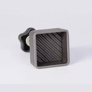 Presse hamburger carre 5x5cm teflon - ondulee