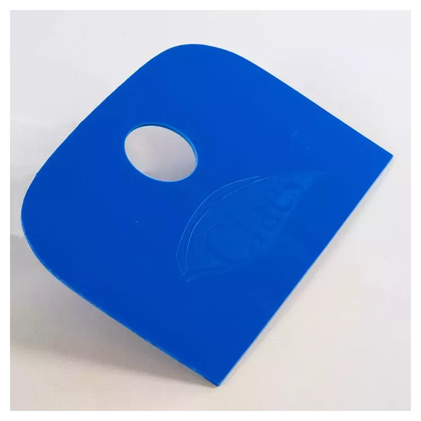 Grattoir 151x100mm PVC bleu Claes Distribution avec trou