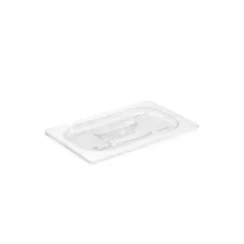 GN couvercle 1-4 sans decoupe transparent copolyester sans BPA 265x162mm
