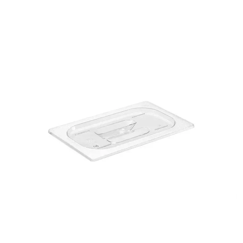 GN couvercle 1-4 sans decoupe transparent copolyester sans BPA 265x162mm