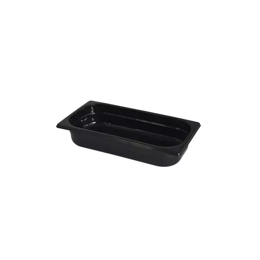 GN bac 1-3 65mm 2,4L PP noir gastro-plus 325x176x65mm