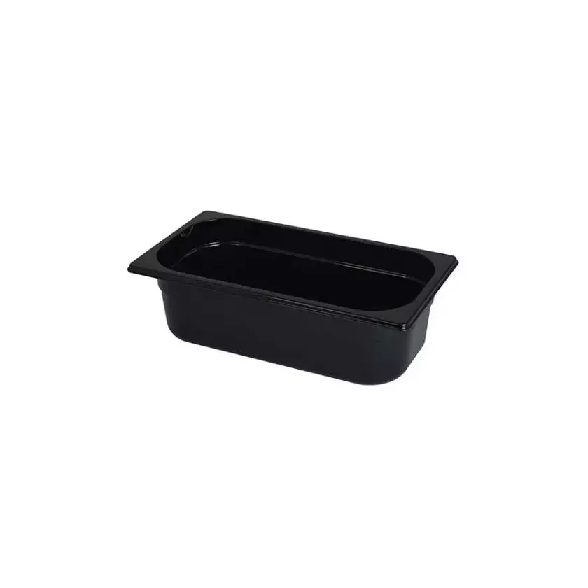 GN bac 1-3 100mm 3,64L PP noir gastro-plus 325x176x100mm
