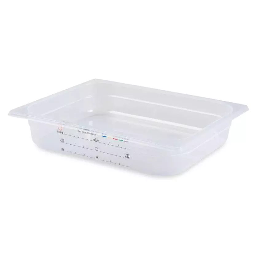 GN bac 1/2x65mm 3,84L PP IML transparent gastro-plus