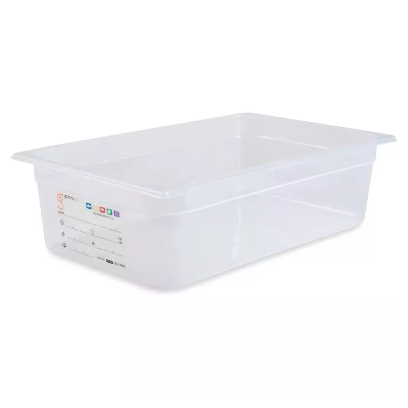 GN bac 1/1x150mm 19,2L PP IML transparent gastro-plus