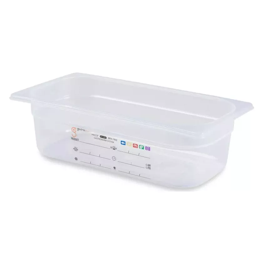 GN bac 1/3x100mm 3,64L PP IML transparent gastro-plus