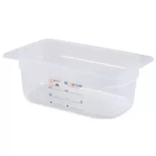 GN bac 1/4x100mm 2,5L PP IML transparent gastro-plus
