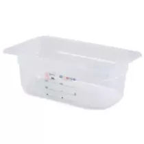 GN bac 1/4x100mm 2,5L PP IML transparent gastro-plus