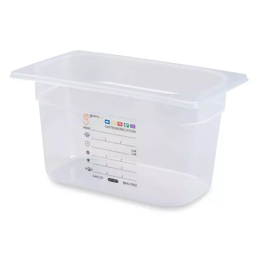 GN bac 1/4x150mm 3,65L PP IML transparent gastro-plus