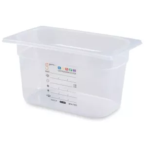 GN bac 1/4x150mm 3,65L PP IML transparent gastro-plus