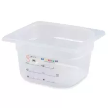GN bac 1/6x100mm 1,53L PP IML transparent gastro-plus