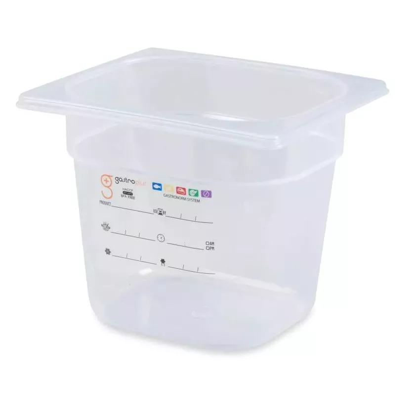 GN bac 1/6x150mm 2,2L PP IML transparent gastro-plus
