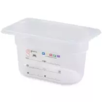 GN bac 1/9x100mm 0,85L PP IML transparent gastro-plus