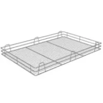 Grille 600x400x50mm inox euronorm avec bord