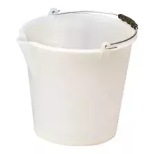 Seau 12L PVC blanc gradue