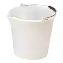 Seau 12L PVC blanc gradue
