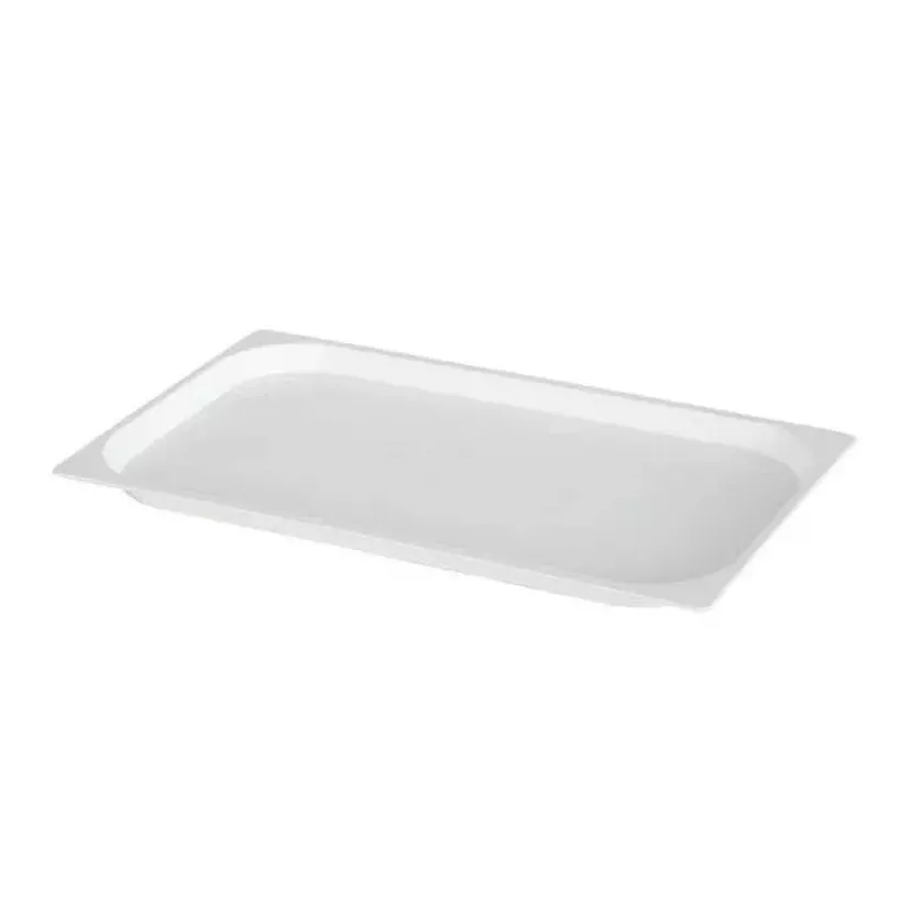 Plat gastronorm 1/1 ABS blanc 530x320mm synthetique