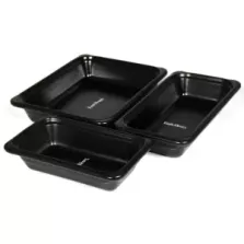 Plat de faience GN 1/3 noir 32x17x10cm Emily Henry