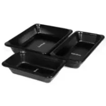 Plat de faience GN 1/3 noir 32x17x10cm Emily Henry