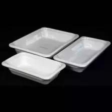 Plat de faience GN 1/3 blanc 32x17x10cm Emile Henry
