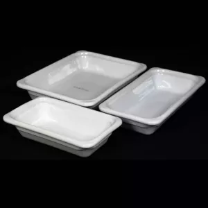 Plat de faience GN 1/3 blanc 32x17x10cm Emile Henry