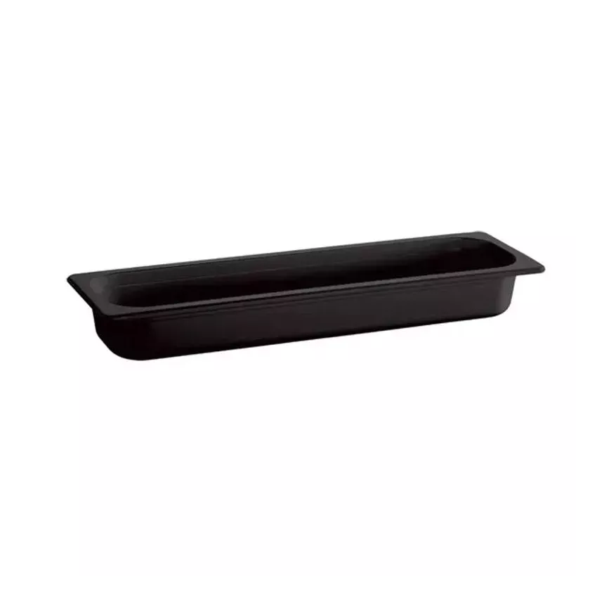 Melamine GN bac 2-4x65mm noir 530x162x65mm